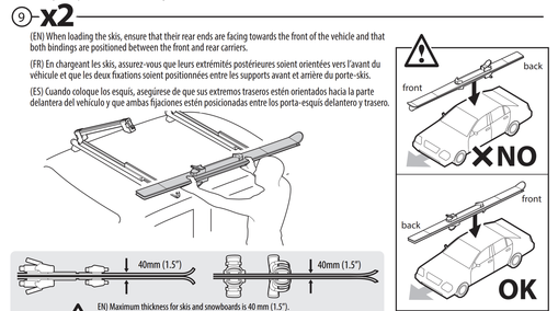 Menabo Ski Rack Loading Skis Step 1