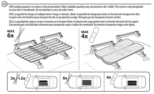 Menabo Ski Rack Loading Capacity