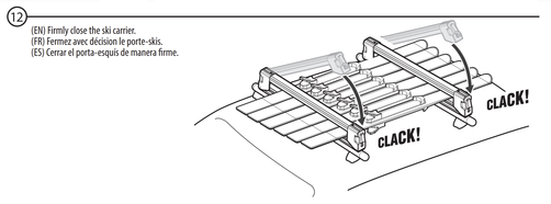 Menabo Ski Rack Loading Skis Step 3