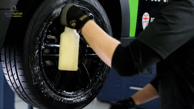 AlloyGator Installation Wipe Tires with Soap and Water
