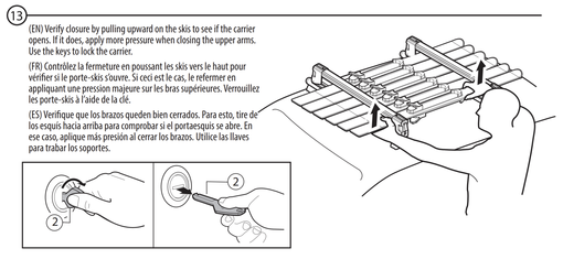 Menabo Ski Rack Loading Skis Step 4