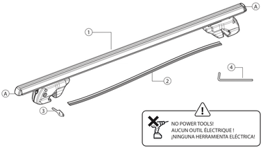 Raised Rails Roof Rack Crossbars