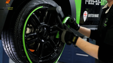 Installing AlloyGator between tire and wheel