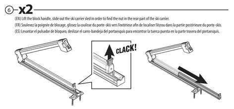 Menabo Ski Rack Installation Step 4 No T-Track