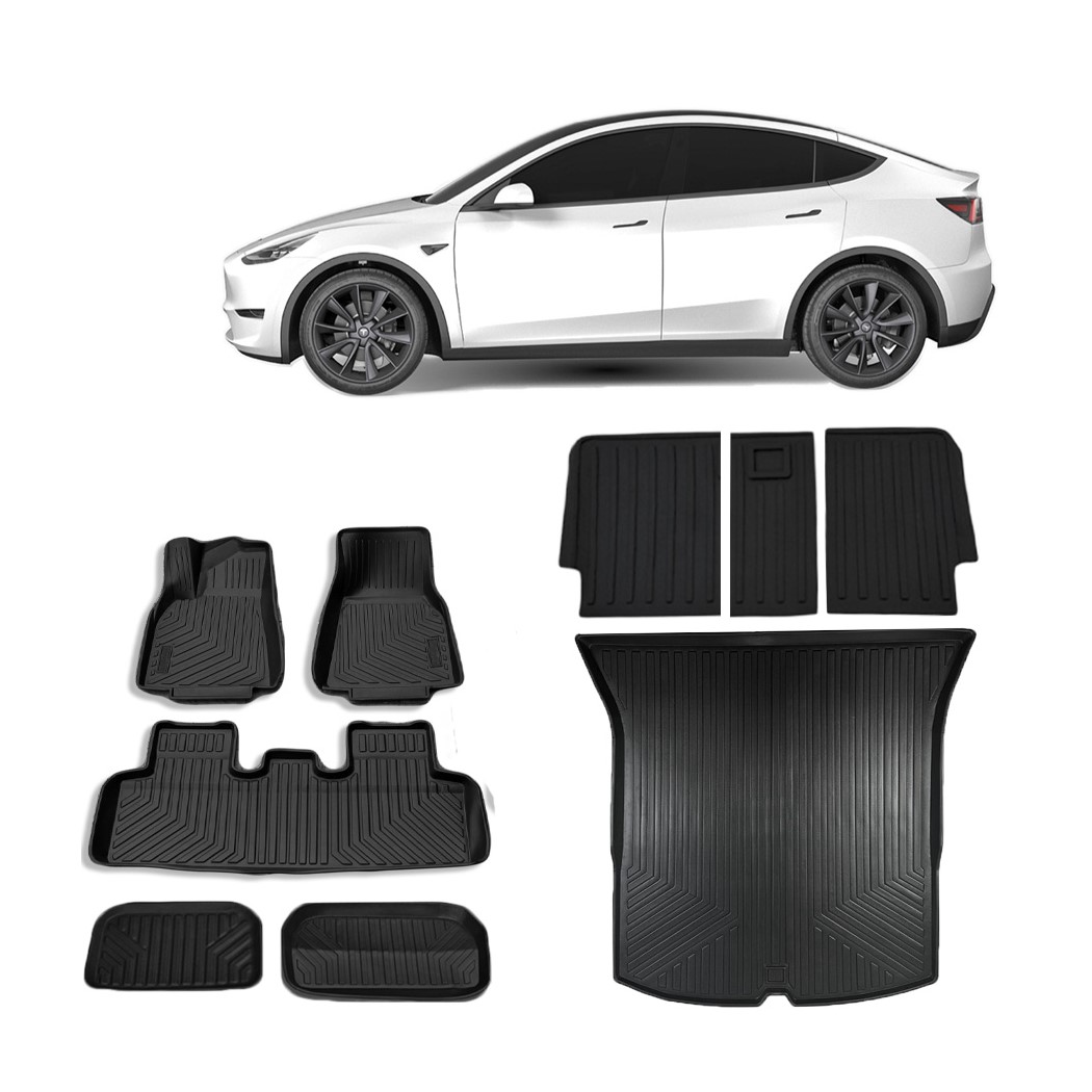 New Tesla Model Y Floor Mats by Tesloid provide the best 3D protection you  need