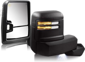 Power Folding Heated Tow Mirrors - Pickup Truck Towing Mirrors