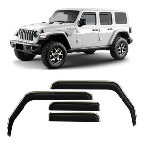 Jeep Wrangler JKU / JLU / 4XE / Gladiator JT In-channel Window Visors - Rain Guard Visors