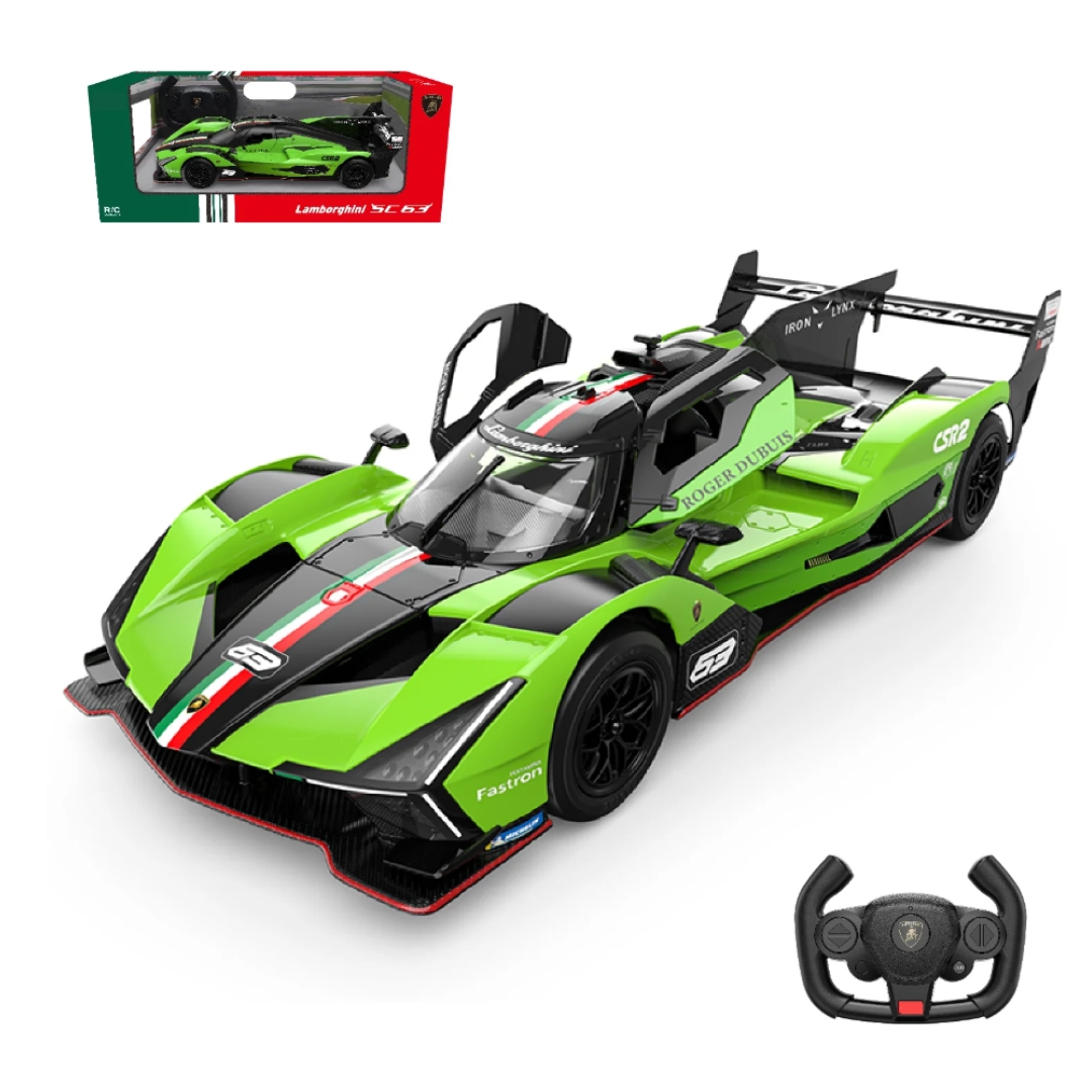 Rastar Lamborghini SC63 Le Mans Daytona Hybrid (LMDh) RC Car 1/14