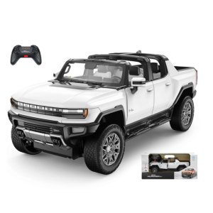 GMC Hummer EV RC Car 1/16 Scale Licensed Remote Control Toy Car with Open Doors, Working Lights, Phone Holder and Crab Walking
